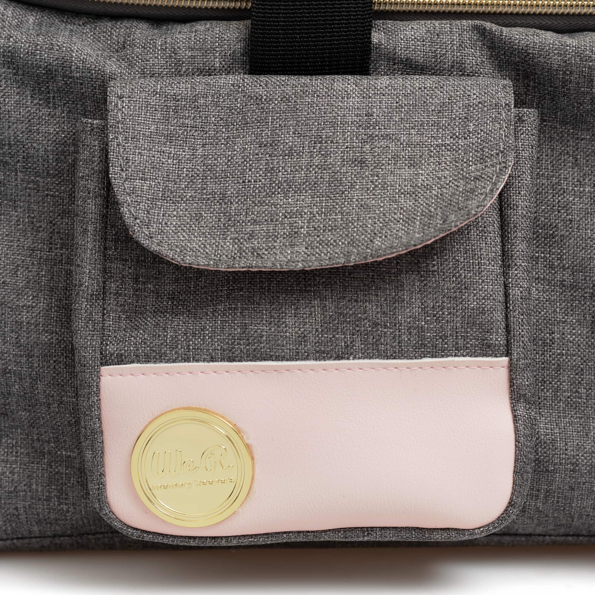 We R Memory Keepers® Pink & Gray Crafter's Machine Tote